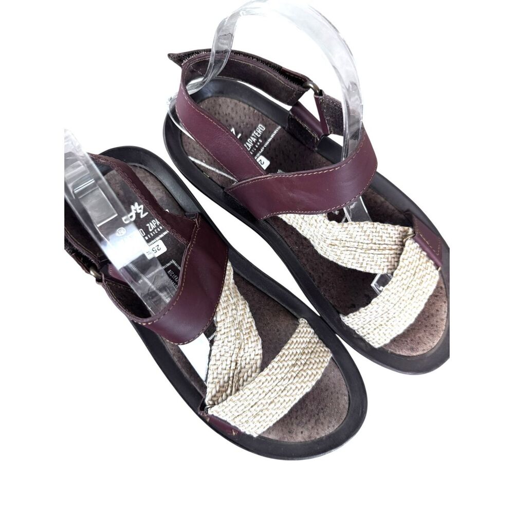 Maestro Zapatero Arte Mexicana HTF Leather Strappy‎ Comfort Handmade Sandal Size